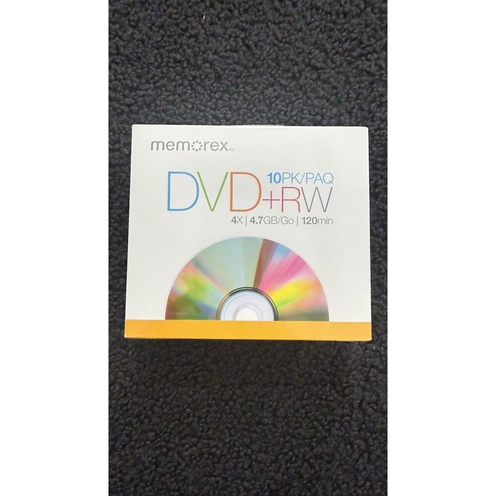 New Memorex 10-Pack DVD+RW  Recordable Discs 4X 4.7GB 120Min